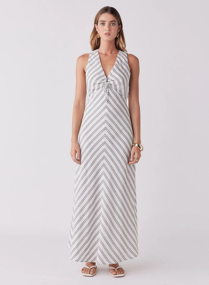 esmaee nautical stripe dress indigo/white stripe