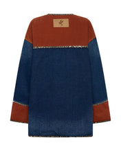 one teaspoon bang bang reversible blocked denim wadded jacket
