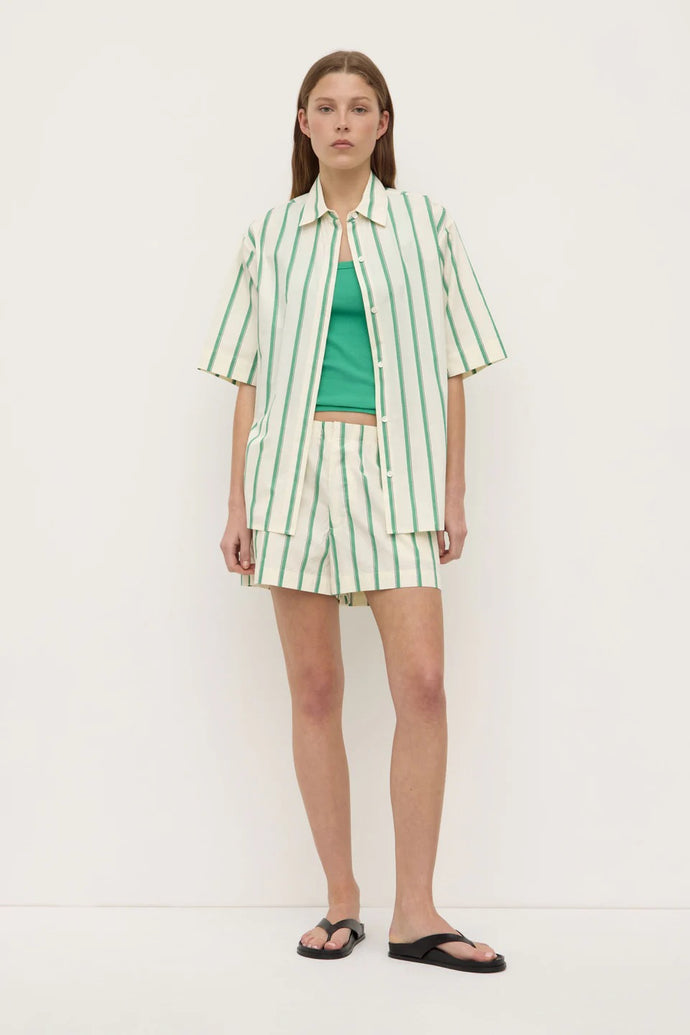 Assembly Label/Agnes Stripe Short Sleeve Shirt