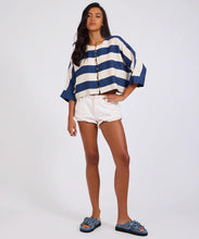 One Teaspoon/Blue Vista Linen Top (Blue/Cream)