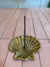 Brass scallop incense holder