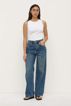 Assembly Label - Oversized High Rise Jean (dark indigo fade)