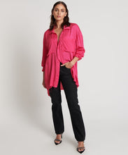 One Teaspoon - Shocking Pink Jacquard Longline Shirt