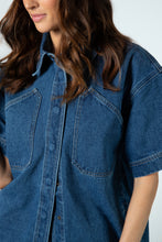 two fold hunter indigo denim shirt