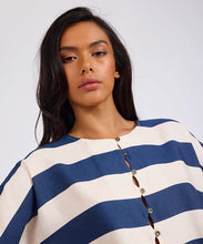 One Teaspoon/Blue Vista Linen Top (Blue/Cream)