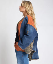 one teaspoon bang bang reversible blocked denim wadded jacket