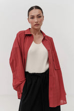 josephine oversized viv shirt - burnt red