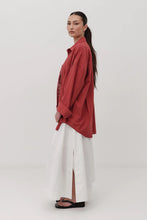 josephine oversized viv shirt - burnt red