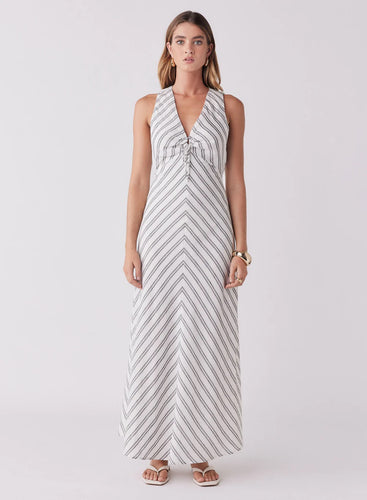 esmaee nautical stripe dress indigo/white stripe