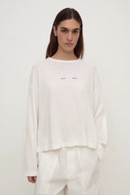 assembly label womens slow burn wide long sleeve tee/antique white