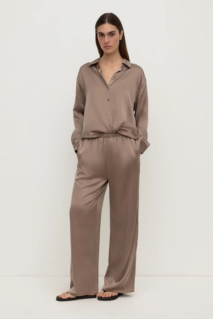 assembly label pippa silk pant - dark sand