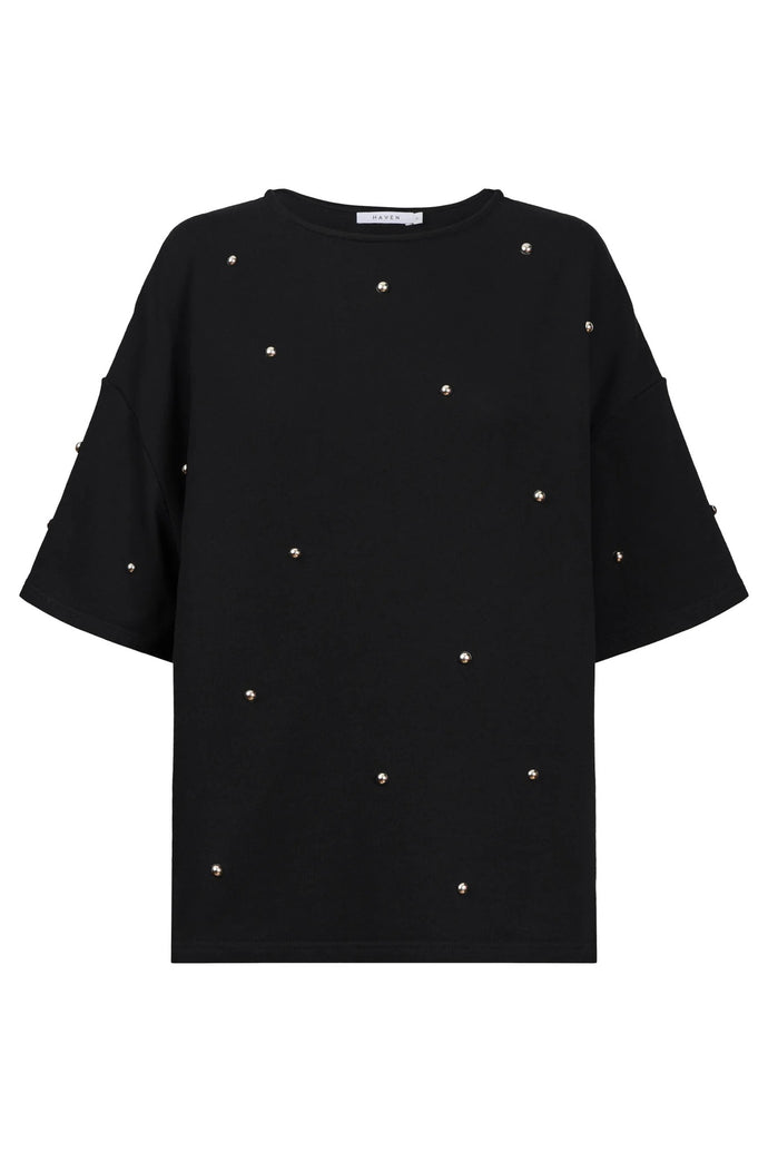 Haven/Boston Studded Sweat Tee/Black