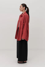 josephine oversized viv shirt - burnt red