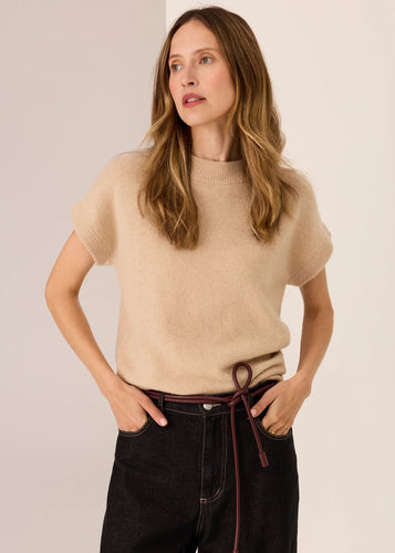 Pol/Astor Knit Top/Pebble