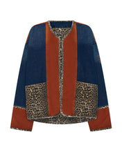 one teaspoon bang bang reversible blocked denim wadded jacket