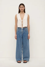 assembly label beal silk tie front top