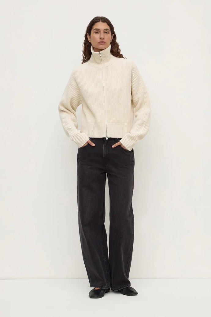Assembly Label/Kaia Wool Zip Sweater/Antique White