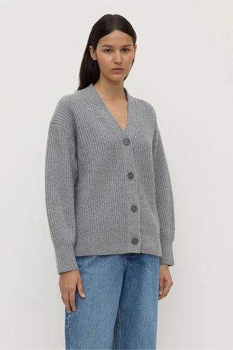 assembly label paloma knit cardigan (grey marle)