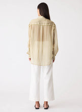esmaee sahara shirt - sage stripe