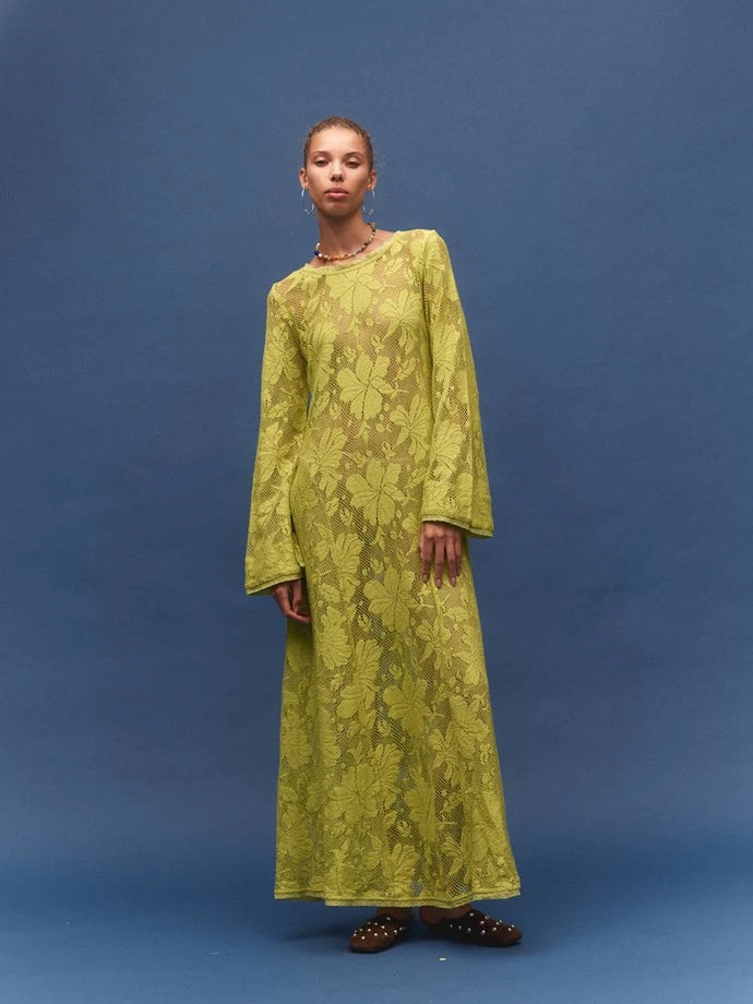Kinga Csilla - Nova Lace Cherry Maxi Dress