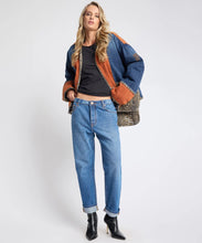 one teaspoon bang bang reversible blocked denim wadded jacket