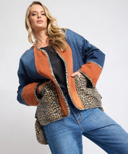 one teaspoon bang bang reversible blocked denim wadded jacket