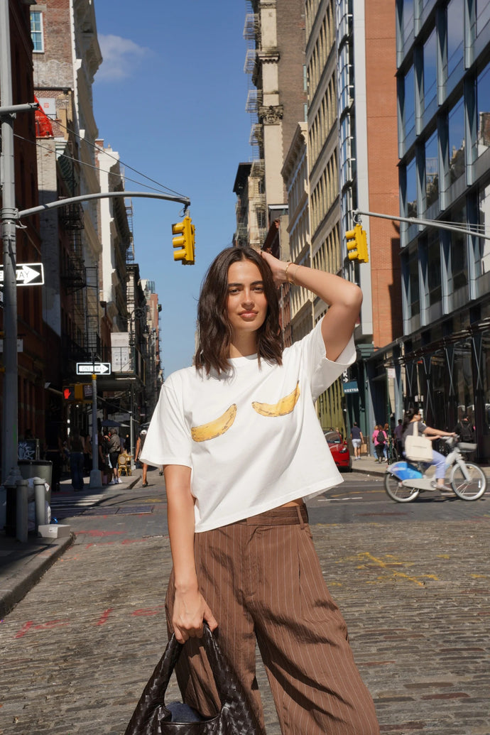MAKU - Boxy Crop Tee - Banana Bra